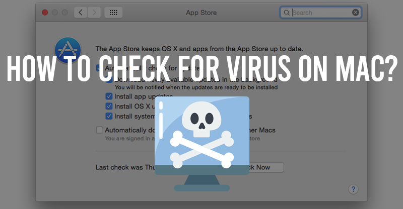 Checking mac for virus